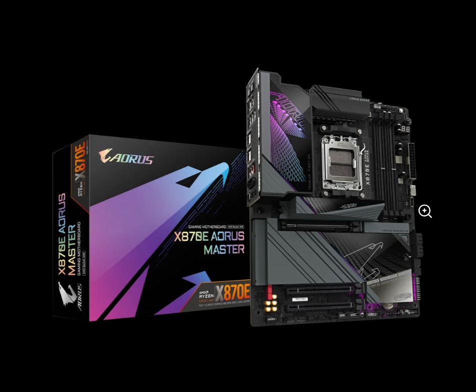 Gigabyte X870E AORUS MASTER AMD AM5 ATX Motherboard 4x DDR5~256GB,3x PCIe x16, 4x M.2, 4x SATA 6, 8x USB 3.2, 2x USB2.0, 2x USB-C, Gigabyte X870E AORUS MASTER AMD AM5 ATX Motherboard 4x DDR5~256GB,3x PCIe x16, 4x M.2, 4x SATA 6, 8x USB 3.2, 2x USB2.0, 2x USB-C,
